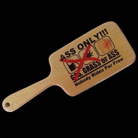 Large Brush Size Ass Nobody Rides For Free Wood Paddle X X Etsy