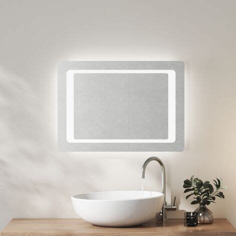 Heilmetz Illuminated Bathroom Mirror With Shaver Socket 500700mm Wall