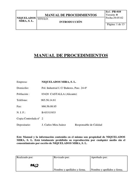 Formato De Procedimiento Pdf Image To U