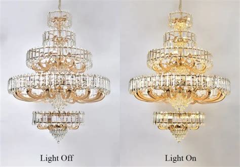 Royal European Led Crystal Chandelier Living Room Duplex Villa Lobby