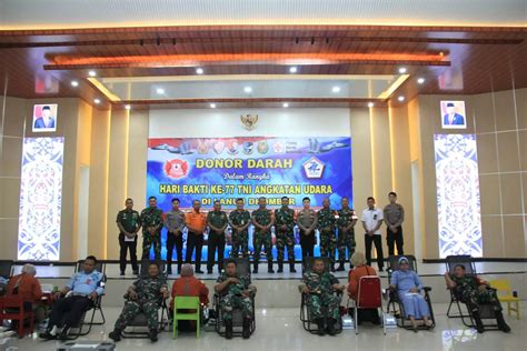 Donor Darah Dalam Rangka Hari Bakti Ke Tni Angkatan Udara Di Lanud