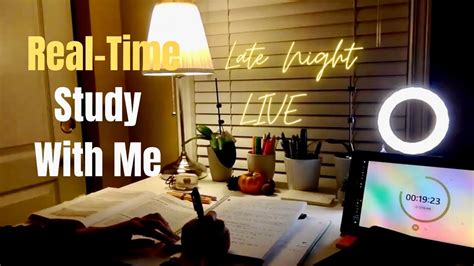 1 5 Hours Late Night Study With Me Real Time POMODORO Rain Sound