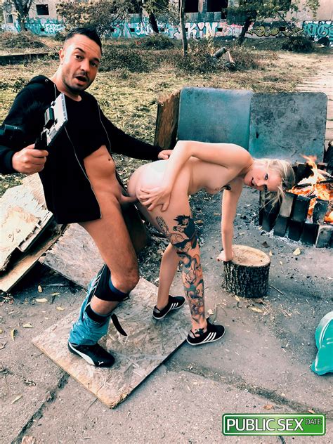 Outdoor Public Fucking With Fully Nude Tattooed German Blonde Claudia Swea