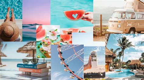 Ladda Ner Sommar Collage Wallpaper Helt Gratis Sommar Collage