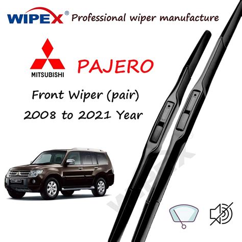 Mitsubishi PAJERO Wiper Blade 19 24 Set Front Pair For 2008 2022 Year