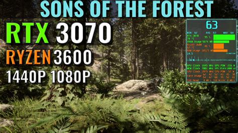 Sons Of The Forest RTX 3070 Ryzen 5 3600 Benchmark 1440p 1080p