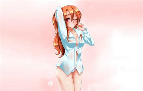 Wallpaper Girl Sexy Lingerie Pantsu Cleavage Panties Long Hair Boobs For Mobile And