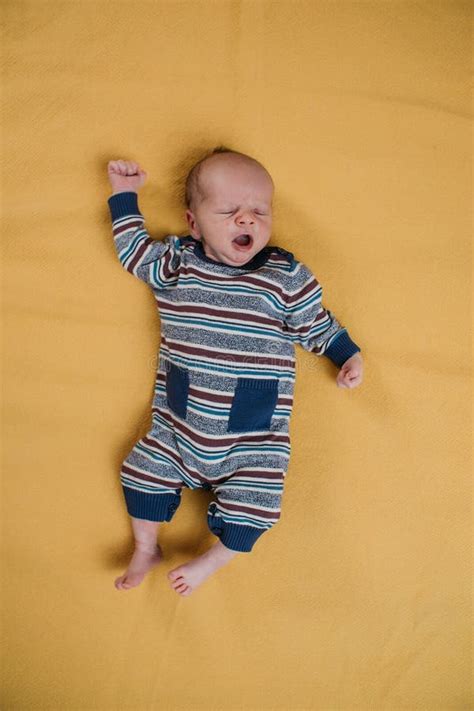 Two Week Old Very Cute Baby Naked On A White Sheet Stock Image Image Of Career Infographics