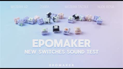 Epomaker New Switches Sound Test Zebra Nude Rosa Wisteria V Wisteria Tactile Youtube