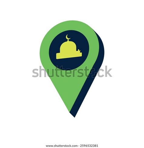 islamic mosque masjid map location ramadan stock vector royalty