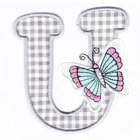 Applique Butterfly Alphabet 2 Sizes Products Swak Embroidery