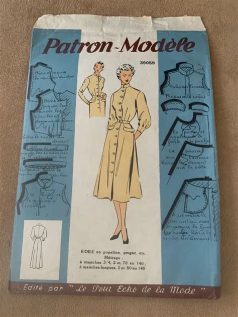 Patron De Couture Vintage Le Petit Cho De La Mode Robe Eur