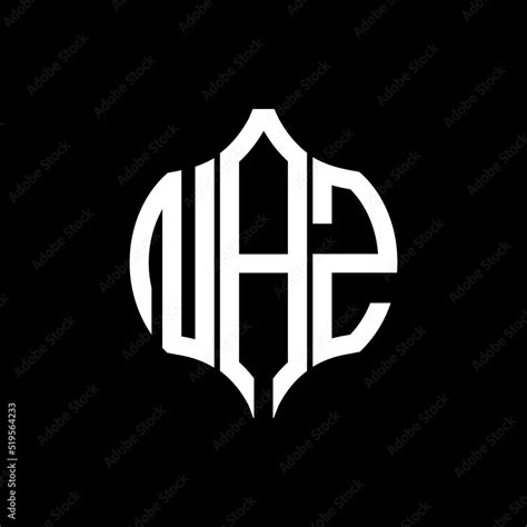 naz letter logo naz  black background vector image naz monogram