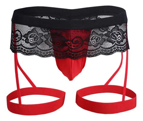 Cinta Liga Masculina Sensual Lingerie Sexy Gay Vermelho M MercadoLivre