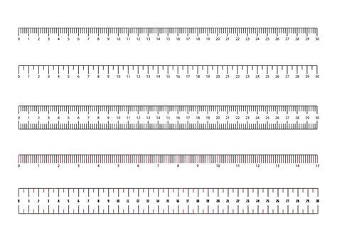 premium vector set  ruler scale  cm centimeter millimeter
