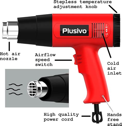 Buy Heat Gun W Hot Air Gun Temperature Adjustment Control Knob Dual