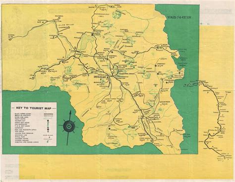 Tourist Map of Kashmir Valley.: Geographicus Rare Antique Maps