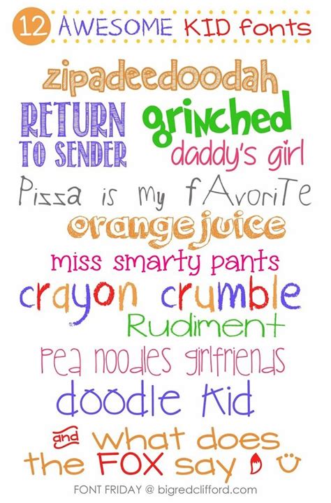 font friday :: new favorite kid & handwriting fonts! - Color Me Meg ...