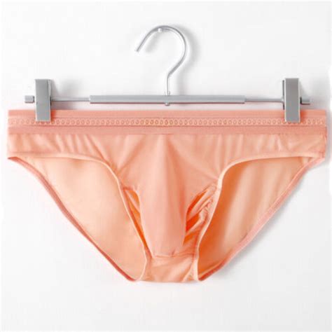 Sexy Mens Nylon Briefs Cool Ice Silk Low Rise Underwear Bikini Pouch Panties Ebay