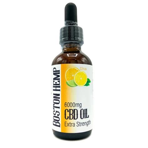 Boston Hemp Full Spectrum Cbd Citrus Flavored Extra Strength Tincture