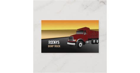 Dump Truck Business Cards | Zazzle