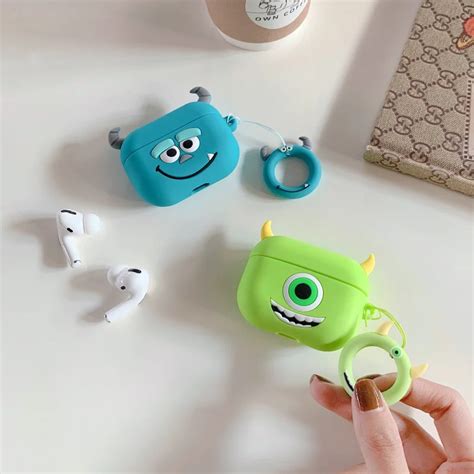 Новинка для AirPods pro Чехол милый 3D милый мультфильм Наушники Монстр ...