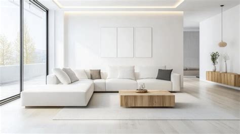 elegant minimalist home interior  clean lines neutral colors