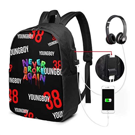 NBA Youngboy Never Broke Again Travel Laptop Backpack Bag With USB ...