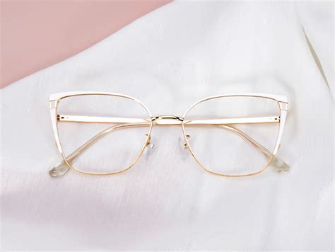 Elli - Square White Glasses for Women