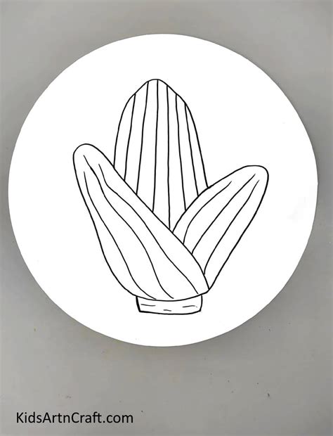 Handprint Corn Drawing easy Tutorial For Kids - Kids Art & Craft