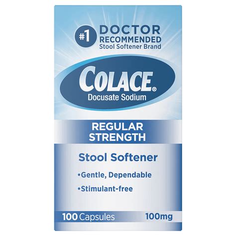 Colace Stool Softener Regular Strength Mg Capsules Ct