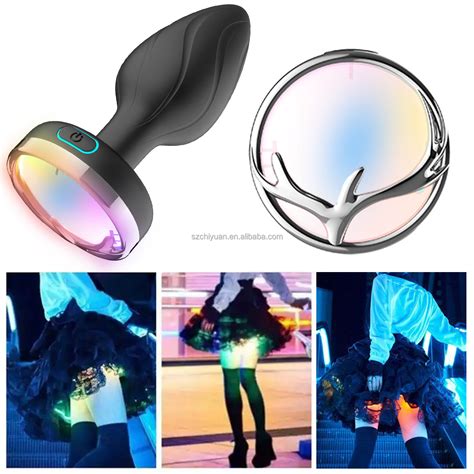 Light Up Booty Plug Vibrating Anal Sex Toy With Remote