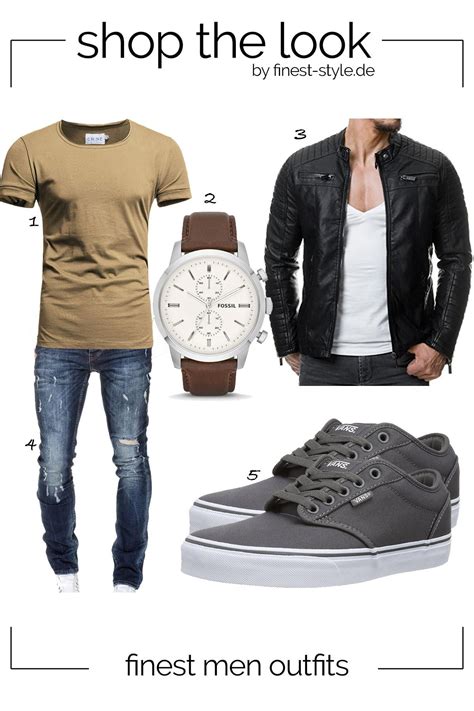 Modernes Männer Outfit Mit Einzelteilen Von Fossil Vans Redbridge