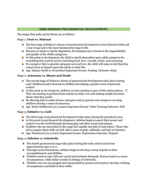 Erikson And Psychosocial Development 10
