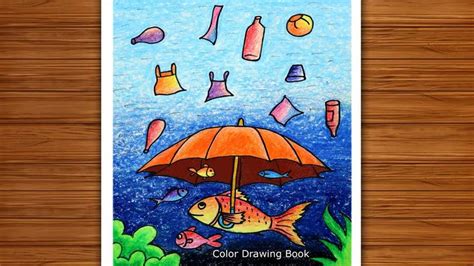 How to Draw Stop Water Pollution Poster, Save Nature Drawing Easy - Stop Plastic | Save water ...