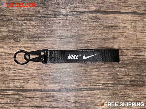 Nike Black Stylish Racing Keychain Wrist Lanyard With Metal Etsy