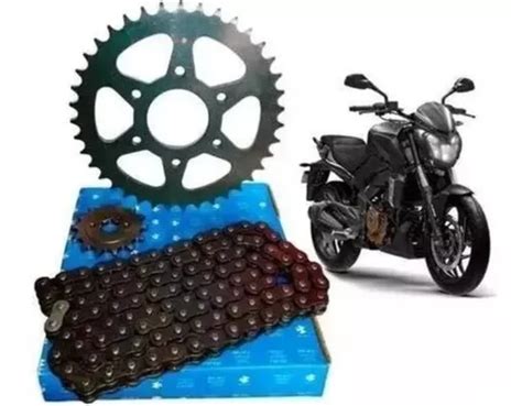 Kit Transmisión Bajaj Dominar400 Orig cadena Corona Piñon