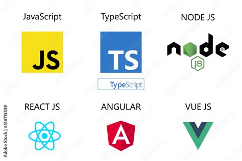 Vector Collection Of Web Development Signs Javascript Typescript