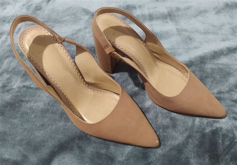 Scarpin Salto Grosso Nude Anne Kanner Sapato Feminino Anne Kanner Usado 67606509 Enjoei