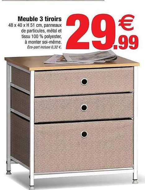 Promo Meuble Tiroirs Chez Bazarland Icatalogue Fr