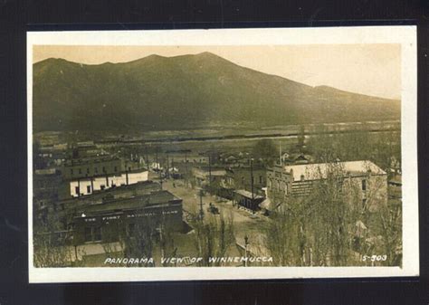 Real Photo Winnemucca Nevada Birdseye View Downtown Postcard Copy Ebay