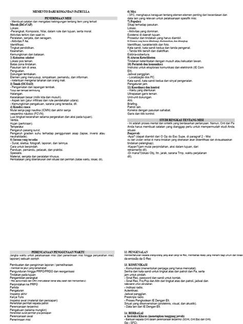Panduan Misi Patroli Militer Terperinci Pdf