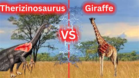 Giraffe Vs Therizinosaurus Youtube