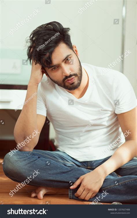 Charming Hot Indian Man Daylight Indoor Stock Photo Shutterstock