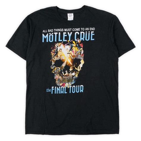 モトリークルー MOTLEY CRUE 00s バンドTシャツ ロック 両面プリント ヴィンテージ USA 古着 6080 ブラック