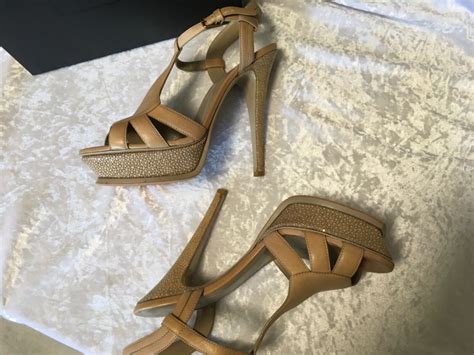 SAINT LAURENT YSL NUDE TRIBUTES PLATFORM SANDAL STI Gem