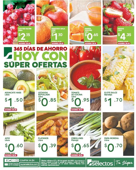 Oferta De Frutas Y Verduras En S Per Selectos Agosto Tuofertasv