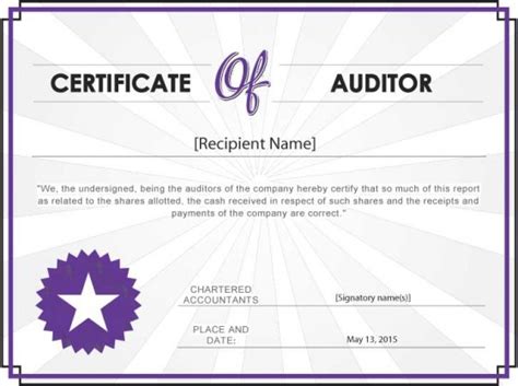 What Is Auditors Certificate With A Sample Certificate