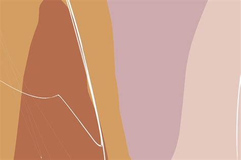 Stylish Templates With Organic Abstract Shapes And Line In Nude Colors Pastel Background In