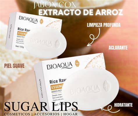 Jabon En Barra De Arroz Bioaqua Sugarlipscosmeticos